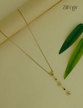 Anti Tarnish Multi color Pendant Simple Necklace-ZF1012139